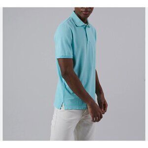 Fedeli 34 Lab The North Pique Polo in turquoise, Size 54